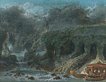 The Island of Love, Jean Honoré Fragonard (French, Grasse 1732–1806 Paris), Black chalk and gouache